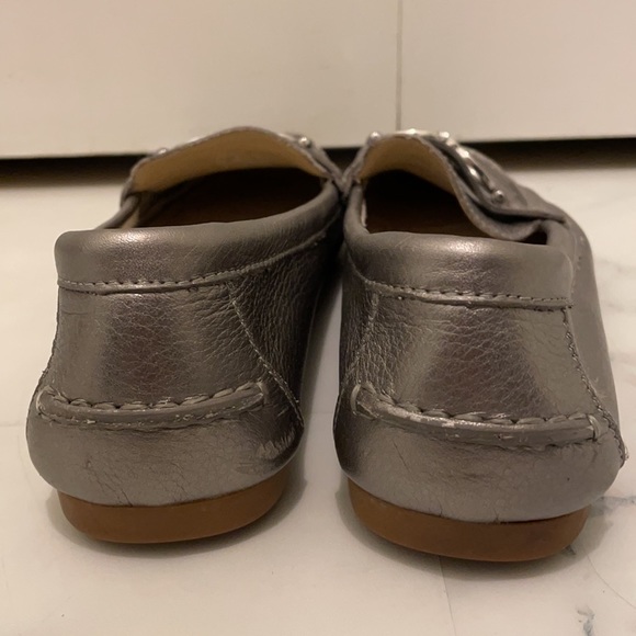 Coach Fortunata Moccasin Slip-on Shoes in Silver Gray - Picture 5 of 9